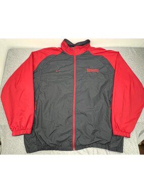 Georgia Bulldogs Jacket Mens XXL Red NCAA Football Nike Full Zip Windbreaker